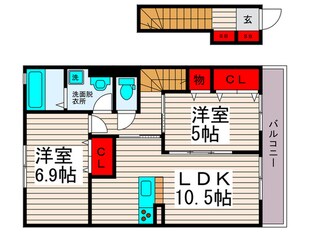 カ－サメルヴェ－ユの物件間取画像